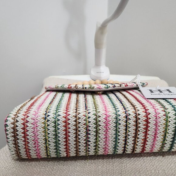 Striped clutch/crossbody 21" - Picture 3 of 6